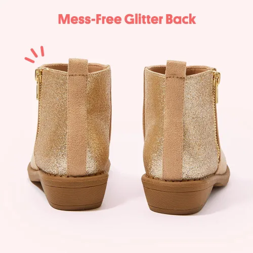 Vista 3 de FabKids Botas de equitación a la moda, cremallera lateral fácil de poner (niño pequeño, niño grande)