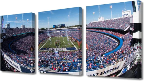 Vista 75 de TUMOVO MetLife Stadium - Decoración de pared de Nueva York, 3 piezas, lienzo, arte de pared para decoración del hogar, juegos de fútbol americano