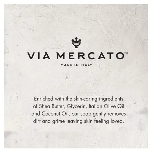 Vista 8 de Via Mercato Barra de jabón italiana (7.05 oz), n.º 2 - Té verde y almizcle blanco