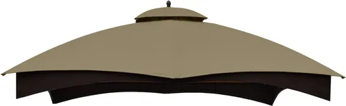 Vista 9 de COOSHADE Toldo Superior de Repuesto para Cenador para Lowe's Allen Roth #GF-12S004B-1(Beige1)