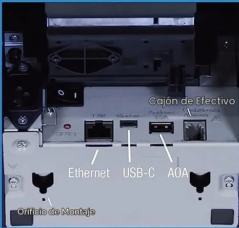 Vista 4 de Star Micronics TSP143IIILAN TSP100IIILAN - Impresora térmica de recibos Ethernet (LAN), gris, conectividad LAN y Ethernet negra, velocidad
