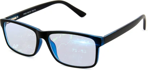 Vista 9 de BLUE CUT - Gafas de bloqueo de luz azul para hombres y mujeres – Anteojos antifatiga para computadora y juegos para reducir la fatiga ocular, negro