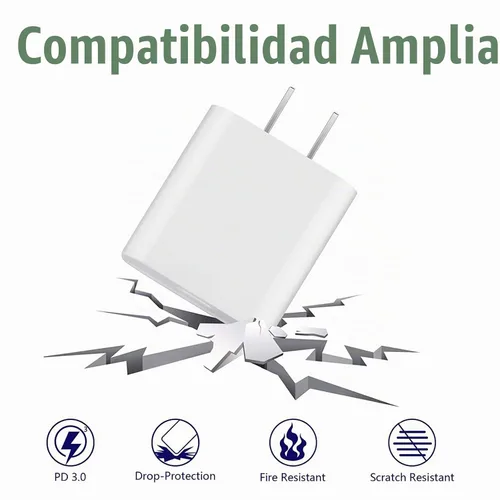 Vista 3 de Cargador de iPhone [certificado Apple MFi] Apple Block USB C enchufe rápido de pared con cable USB C a Lightning de 3 pies para iPhone 14 Pro