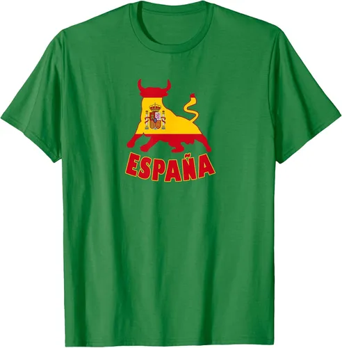 Vista 22 de Spain Espana with Bull and National Flag/Present T-Shirt Asphalt Grey