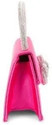Vista 2 de AFB Bolsos de mano de noche con diamantes de imitación para mujer, con lazo de satén, bolso cruzado para fiesta, boda, baile de graduación