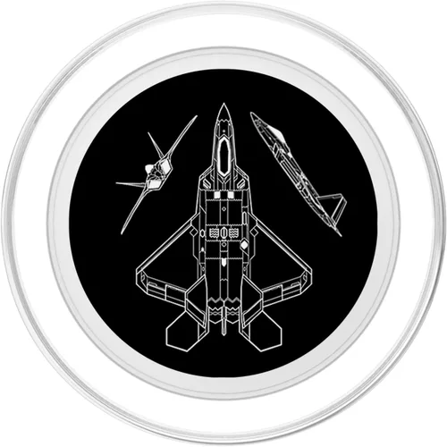 Vista 2 de F22 Eagle Fighter Airplane Jet Plane Aircraft Sl Military PopSockets MagSafe PopGrip para iPhone