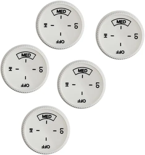 Vista 8 de 2 piezas de zócalo calentador termostato control de temperatura perilla de dial de repuesto de placa base de repuesto