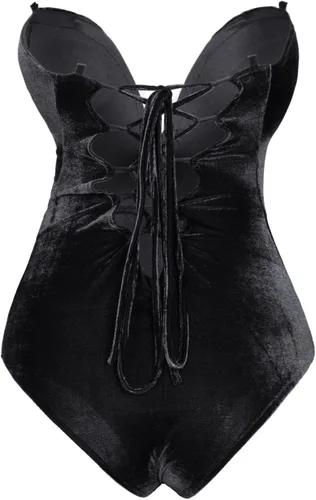 Vista 4 de Disfraz de conejita de anime para mujer, traje de una pieza, con cinta para la cabeza, conjunto de catsuit de cosplay de Halloween