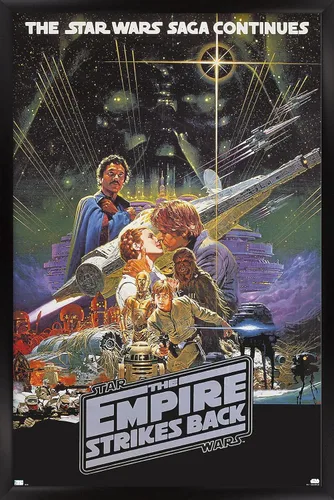 Vista 8 de Trends International Star Wars: The Empire Strikes Back - Póster de pared de una hoja, 14.725 x 22.375 pulgadas, versión enmarcada de madera
