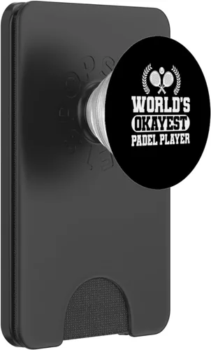 Vista 8 de Worlds Okayest Padel Racquet Paddle Player PopSockets Adhesive PopGrip