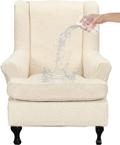 Vista 34 de CRFATOP 2 fundas elásticas para silla con respaldo de alas de mariposa, fundas de tela de elastano con respaldo de ala, fundas para sillón con parte