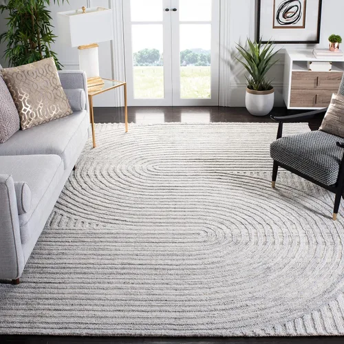 Vista 19 de SAFAVIEH South Hampton Collection - Alfombra decorativa, 2 x 3 pies, color beige, lana abstracta hecha a mano, ideal para zonas de alto tráfico