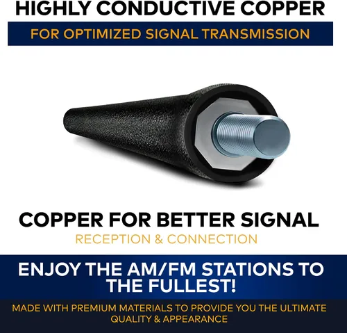 Vista 2 de Mástil de antena para Toyota FJ Cruiser 2007-2015, repuesto de antena automotriz negra para automóviles, camiones y SUV, compatible con radio AM FM