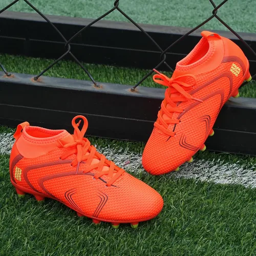 Vista 4 de brooman Zapatos de fútbol para niños y niñas, zapatos de fútbol para exteriores