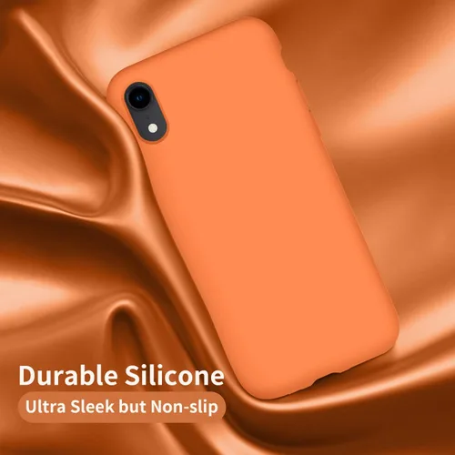 Vista 4 de Cordking - Carcasas para iPhone XR, de silicona muy delgada, a prueba de golpes, con forro de microfibra suave a prueba de rayones, de 6.1 pulgadas