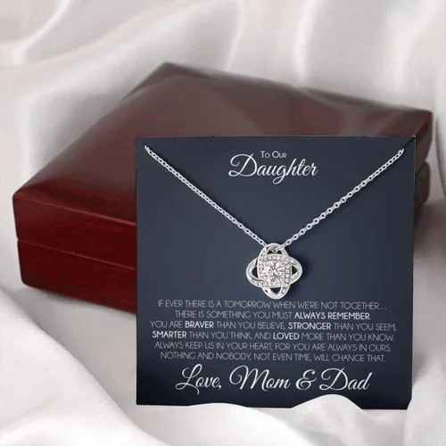 Vista 6 de Regalo para hija de mamá y papá, collar de madre hija, regalo de hija de papá, a nuestra hija, cumpleaños de hijas, hija adulta, collar de joyería