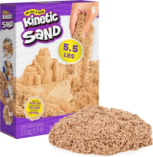 Vista 10 de Kinetic Sand Juguetes sensoriales de arena moldeable, marrón de 2 libras, a