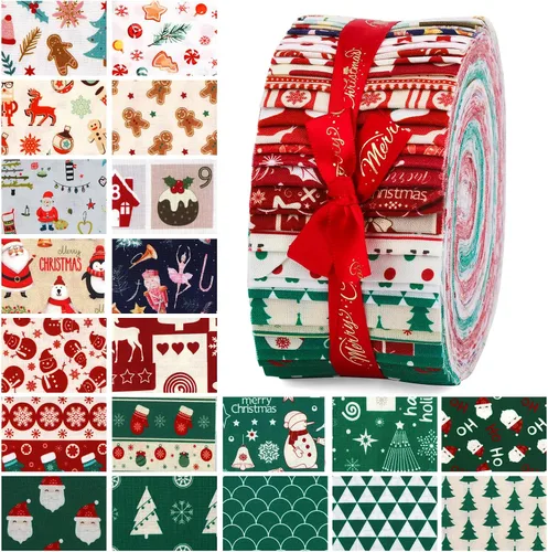 Vista 13 de Jelly Rolls de 40 piezas, tiras de tela para acolchar, tela para patchwork, tela de algodón acolchado, patchwork para manualidades