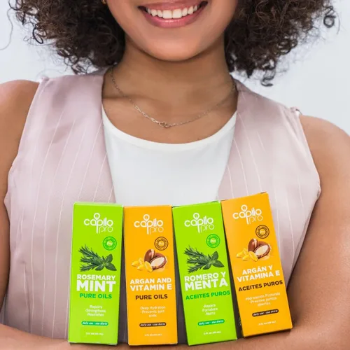 Vista 8 de Capilo Aceite Pro de Argán y Vitamina E - Hidratación profunda y Reparación del Cabello - 2 oz