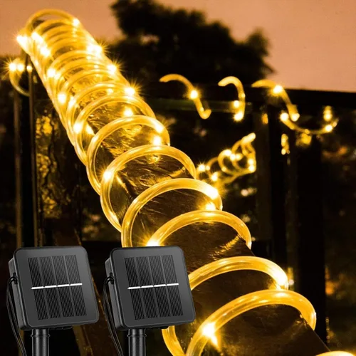 Vista 11 de Brightown Cuerda solar de 39 pies 100LED luces impermeables al aire libre