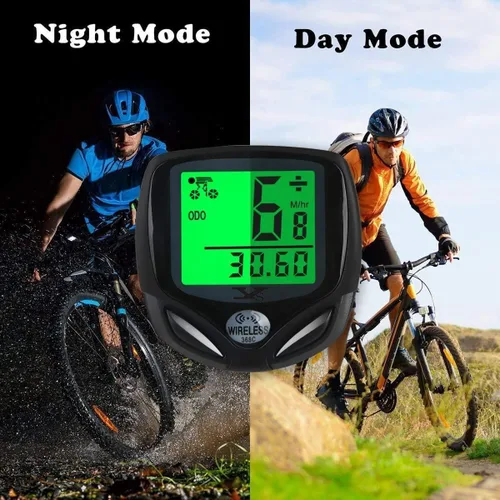 Vista 2 de Velocímetro de bicicleta impermeable inalámbrico bicicleta bicicleta computadora y ciclismo odómetro con despertador automático multifunción