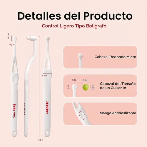 Vista 12 de JAYU PET Cepillo de Cuidado Dental (Cerdas de Borde) 1 unidad - Cepillo de Dientes para Perro con Cabeza Micro Redonda, Cepillo de Dientes
