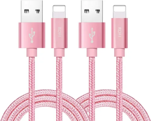 Vista 10 de RoFI Cable de teléfono compatible, [2 unidades] de nailon trenzado de carga rápida USB de repuesto para teléfono X 8 8 Plus 7 7 Plus 6s 6s Plus 6 6