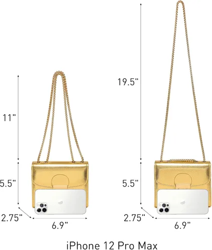 Vista 6 de Dasein Bolso cruzado pequeño para mujer, bolso de noche de diseñador, bolso de mano para bodabaile de graduaciónfiesta con doble correa de cadena
