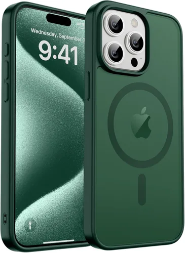 Vista 400 de zapica Funda magnética para iPhone Air, con protector de pantalla de vidrio templado, compatible con MagSafe, translúcida mate, a prueba de golpes