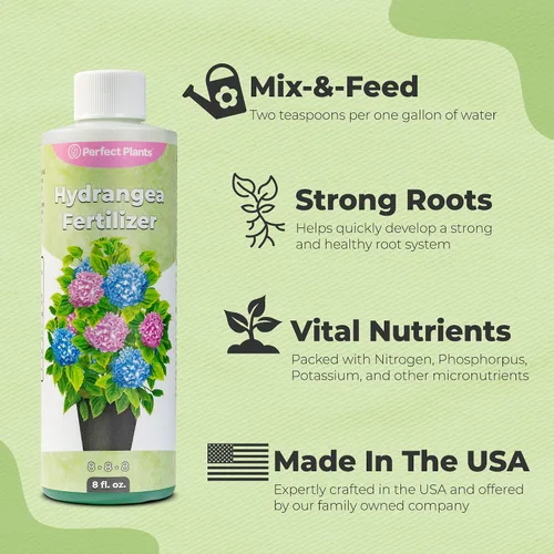 Vista 3 de Perfect Plants Fertilizante líquido prémium para hortensias Potenciador de floración Fertilizante para hortensias y otras plantas con flores