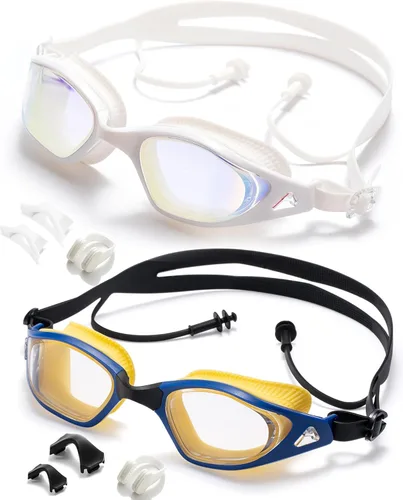 Vista 10 de Swim Goggles Anti-Fog UV Protection Leak-Proof Swimming Goggles for Men Women Teens Adults Pool Swim Glasses