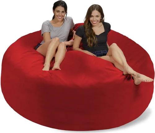 Vista 22 de Chill Sack Bean Bag Funda para silla, 3 pies, microgamuza - Oliva