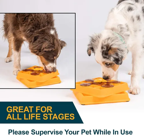 Vista 7 de Our Pets Juego de rompecabezas interactivo de gofres, juguetes para perros