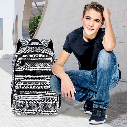 Vista 8 de Mochila para laptop, 16 pulgadas, resistente al agua, para escuela, universidad, bolsa antirrobo para adolescentes, niñas, niños, mujeres