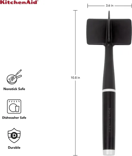 Vista 2 de KitchenAid Triturador de carne clásico, 10.8 pulgadas, negro