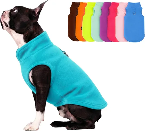 Vista 18 de JACKO & CO - Chaleco de forro polar para perro con anillo de correa - Suéter suave, cálido y ligero para perros pequeños y medianos, cachorros