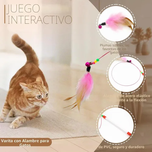 Vista 7 de iCAGY Juego de 25 juguetes para gatos, túnel de juguete para gatos