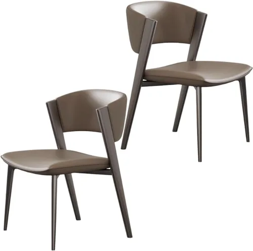 Vista 12 de YVYKFZD Juego de sillas de comedor de cuero, sillas de comedor con patas y respaldo de metal, sillas de cocina sin brazos de ocio, silla auxiliar