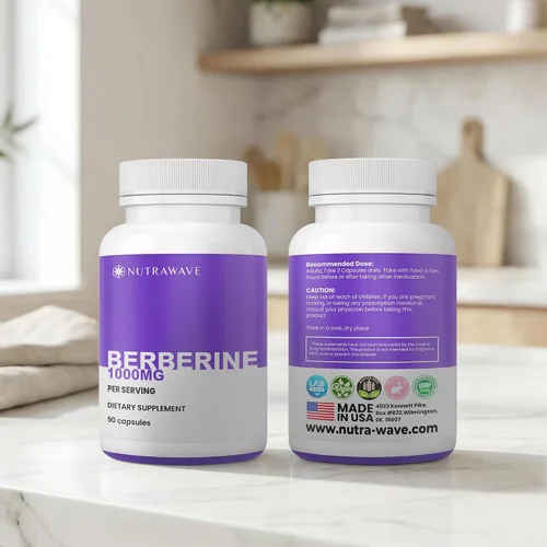 Vista 11 de Nutra Wave Suplemento Pure Berberine HCL 1000mg – Cápsulas de berberina de alta potencia – Apoya la salud digestiva e intestinal – Sin OMG, sin