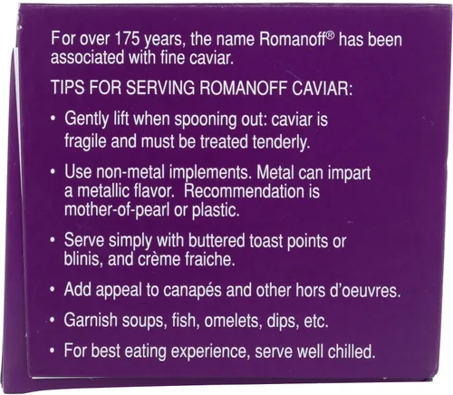 Vista 3 de Romanoff Caviar Black Lumpfish Caviar, cero grasas trans, 2 onzas (paquete de 6)