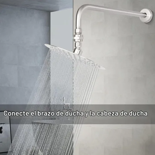 Vista 7 de NearMoon Adaptador de bola giratoria para cabezal de ducha, conector de ducha de latón macizo, junta esférica, componente de extensión universal