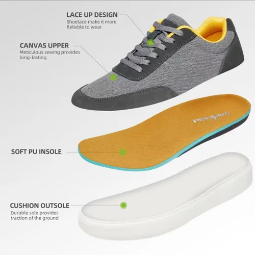 Vista 5 de OrthoComfoot Zapatillas ortopédicas de moda para hombre para fascitis plantar cómodos zapatos ortopédicos para caminar con soporte de arco, zapatos