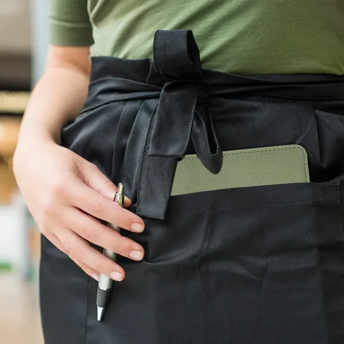 Vista 4 de RSAquar Libreta de servidor con bolsillo con cremallera, libretas de servidor de cuero premium para camarera, cartera de camarero libreta
