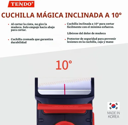 Vista 2 de Dispensador de cinta de embalaje resistente, pistola de cinta inteligente: TENDO° Essential Line - Dispensador ergonómico de cinta para cinta de 2