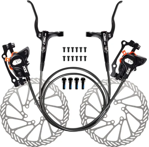 Vista 9 de CNC MTB Juego de Frenos de Disco Hidráulicos, Frenos de Disco Hidráulicos para Bicicleta de Montaña CNC Derecha Delantero 800mm Izquierda Trasero