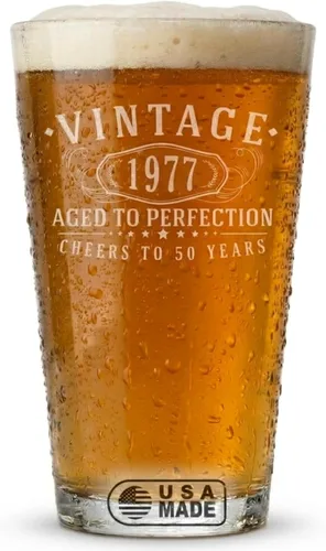 Vista 8 de Vintage 2008 Grabado Pint Glass 18 regalos de cumpleaños para niños niñas Claro