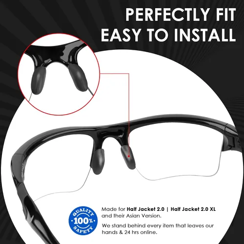 Vista 2 de BLAZERBUCK Almohadillas de nariz de repuesto para Oakley Half Jacket 2.0 OO9144Half Jacket 2.0 XL OO9154 gafas de sol