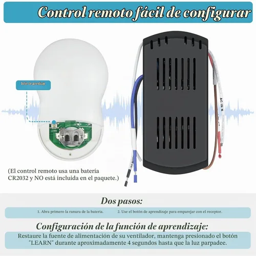 Vista 3 de Universal Hunter - Kit de control remoto para ventilador de techo, kit de control Wi-Fi inteligente