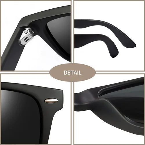 Vista 6 de Joopin Gafas de sol cuadradas polarizadas con protección UV para hombre y mujer