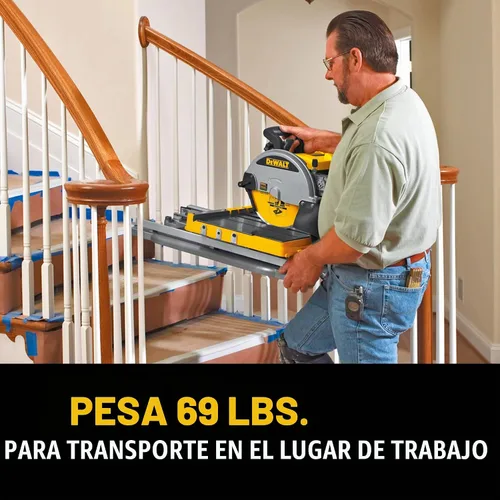 Vista 5 de DEWALT Sierra para baldosas húmedas con soporte, 10 pulgadas, con cable (D24000S)